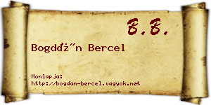 Bogdán Bercel névjegykártya