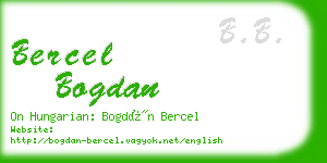 bercel bogdan business card